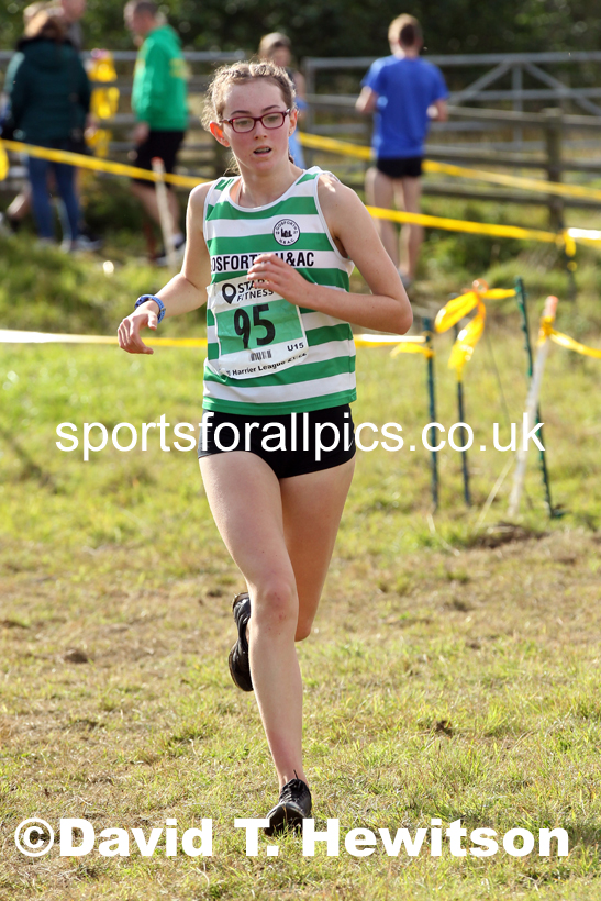 Girls under-15s 2021 North Eastern Harrier League, Druridge Bay. Photo: David T. Hewitson/Sports for All Pics